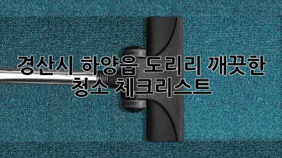 경산시 하양읍 도리리 깨끗한 청소 체크리스트