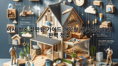 이사 청소 끝판왕 가이드: 깨끗한 새출발을 위한 완벽 청소